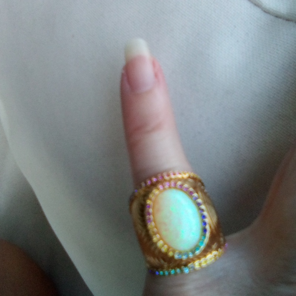 K. Geiger Stunning Gold Iridescent Ring (Earrings Also Available)
